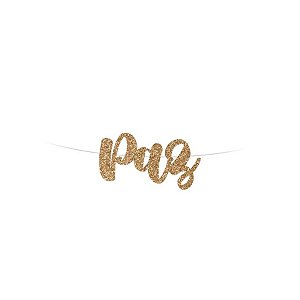Lettering Decorativo - Glitter Paz - 1 unidade - Cromus - Rizzo