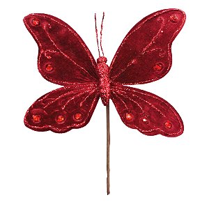 Borboleta Decorativa de Natal - 27cm - 1 unidade - Rizzo