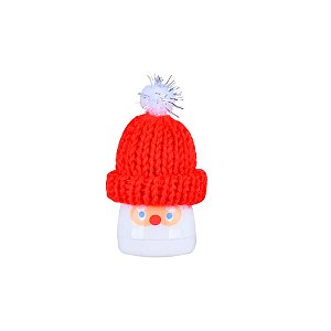 Apontador de Lápis com Gorro Natalino - Vermelho - 1 unidade - Cromus - Rizzo