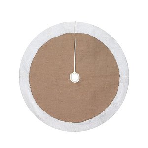 Saia para Árvore Lisa - Bege com Borda Branca - 120cm - 1 unidade - Cromus - Rizzo