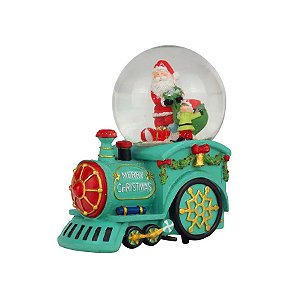 Globo de Água Base Trem com Luz e Música - 17cm - 1 unidade - Cromus - Rizzo