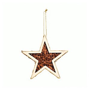 Enfeite para Pendurar Estrela de Pinhas M - 30cm - 1 unidade - Cromus - Rizzo