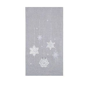 Caminho de Mesa Flocos de Neve Cinza - 180cm - 1 unidade - Cromus - Rizzo