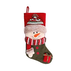Bota Natalina Boneco de Neve - 50cm - 1 unidade - Cromus - Rizzo