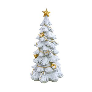 Árvore Decorativa de Resina Branca com LED - 30cm - 1 unidade - Cromus - Rizzo