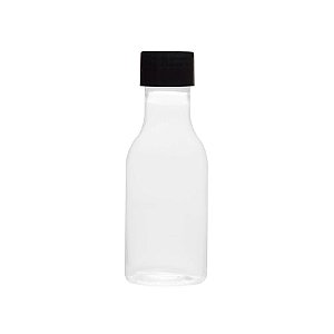Garrafinha de Plástico 50ml com Tampa Preta - 10 unidades - Rizzo