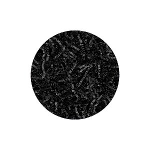 Palha Decorativa de Papel Preto - 100g - 1 unidade - Rizzo