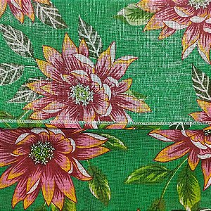 Toalha de Mesa Chita Flor Verde -  70x70cm - 1 unidade - Rizzo