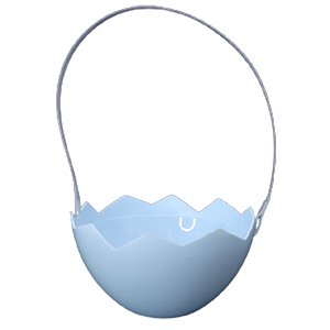 Cesta Ovo de Acrílico  Azul Candy - 1 unidade - Festplastik - Rizzo