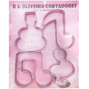 Kit Cortador Notas Musicais PP - Ref. 622 - 4 unidades - RR Cortadores - Rizzo
