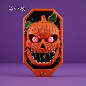Campainha Decorativa - Abóbara do Terror - Festa Halloween - 1 unidade - Cromus - Rizzo