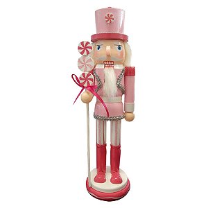Soldado Quebra Nozes Rosa 35cm 01 Unidade Cromus Rizzo