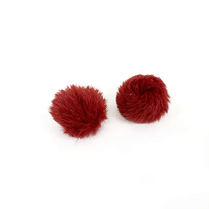Pompom Pelo Decorativo Marsala - Nº4 - 5 Un - Artegift - Rizzo