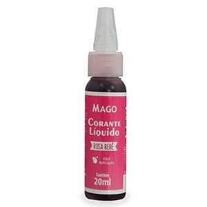 Corante Líquido Rosa Bebê 20 ml Mago  Confeitaria