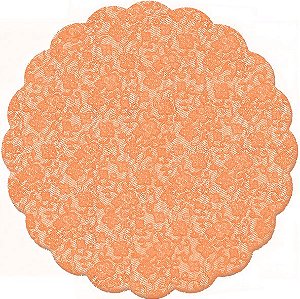 Fundo Rendado Redondo Laranja 7cm - 100 unidades - Cromus