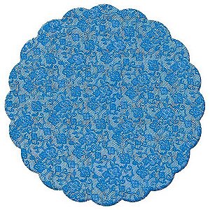 Fundo Rendado Redondo Azul Marinho 7cm - 100 unidades - Cromus - Rizzo Embalagens