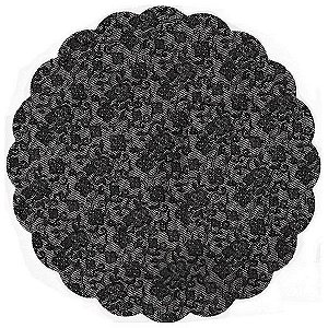 Fundo Rendado Redondo Preto 9cm (761011) - 100 unidades - Cromus - Rizzo