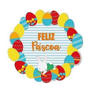Placa para Porta Energia 30,5x30cm - 01 unidade - Cromus Páscoa - Rizzo Embalagens