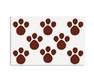 Cartela Adesiva Pegadas Marrom G - 02 unidades - Cromus Páscoa