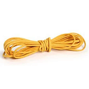 Cordão de Camurça Amarelo 5m - 01 unidade - Cromus - Rizzo Embalagens
