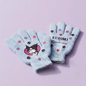 Par de Luvas Para Banho Kuromi - Hello Kitty - 20x18cm - 1 unidade - Rizzo