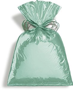 Saco para Presente Metalizado - Neo Mint - 45x59cm - 25 unidades - Cromus