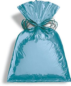 Saco para Presente Metalizado - Turquesa - 10x14cm - 50 unidades - Cromus