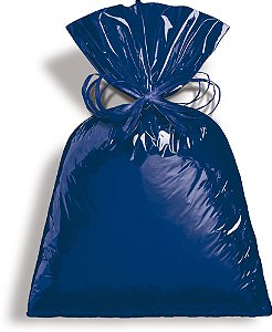 Saco para Presente Metalizado - Azul - Intenso 15x29cm - 50 unidades - Cromus