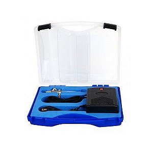 Kit Aerógrafo Profissional - Mod. KA-0283 com Mini Compressor Ferimte Rizzo Confeitaria