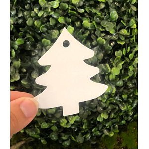Tag Árvore de Natal Branca com 10 un - Rizzo