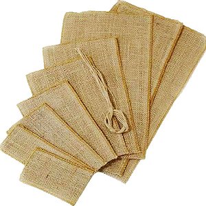 Saco de Juta para Lembrancinhas Nº 0 - 10x15cm - 5 unidades - EcoArt - Rizzo