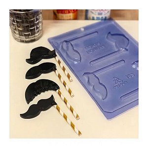 Forma de Acetato Pirulito Bigode - Cód.453 - Porto Formas