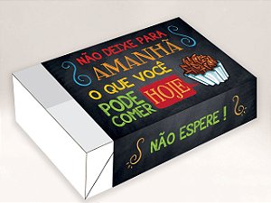 Caixa Divertida Não Deixe P/ Amanhã - Ref. 487 - 6 doces com 10 un. - Erika Melkot - Rizzo Confeitaria