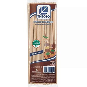 Palitos para Espetos 100uns. Grande Theoto Rizzo Confeitaria