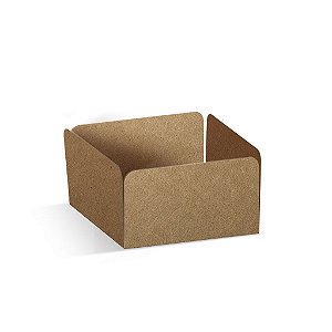 Forminha Reta para Pão de Mel Kraft  - 100 unidades - 7,3x7,3x3,5cm - Cromus Profissional