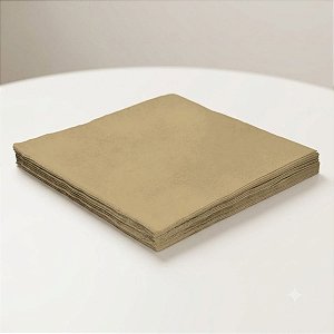 Guardanapo Liso Folha Dupla - Dourado - 24x24cm - 20 unidades - Rizzo