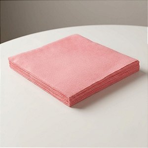 Guardanapo Liso Folha Dupla - Rosa Claro - 24x24cm - 20 unidades - Rizzo