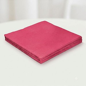 Guardanapo Liso Folha Dupla - Rosa Pink - 32x32cm - 20 unidades - Rizzo