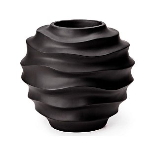 Vaso Preto de Polirresina P - 21cm - 1 unidade - Rizzo