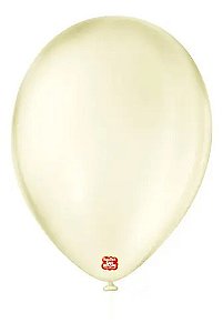 Balão De Festa Látex Cristal Baby - Cores - 7 18cm - 25 Un. Cor Amarelo