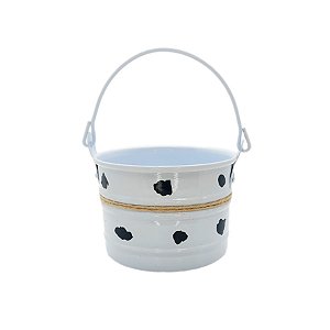 Balde Decorativo com Alça Vaquinha - 15x14cm  - 1 unidade - Rizzo