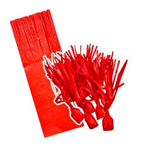 Papel para Bala de Coco - 8,5 x 21,5 cm - Vermelho - 48 unidades - CampFestas - Rizzo