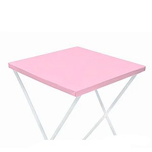 Toalha Plástica Cobre Manchas Perolizada - 78 x 78 cm - Rosa Candy - 10 unidades - CampFestas - Rizzo