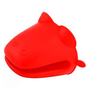 Pegador de Silicone - Vermelho Jacaré - 12x9 cm - 1 unidade - Clink - Rizzo