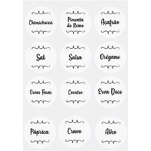 Cartela Adesiva - Condimentos - 1 unidade - Stickr - Rizzo