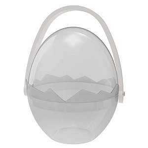Cesta de Páscoa Ovo com Alça - Cristal - 1 unidade - Rizzo