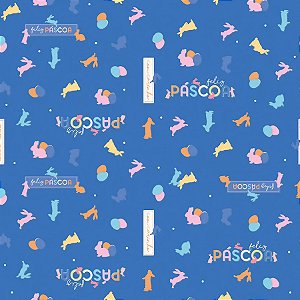 Folha para Ovos de Páscoa Feelings Azul 69x89cm - 5 unidades - Cromus - Rizzo