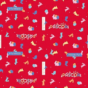Folha para Ovos de Páscoa Feelings Vermelho 69x89cm - 5 unidades - Cromus - Rizzo