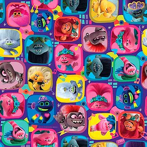 Folha para Ovos de Páscoa Trolls 69x89cm - 25 unidades - Cromus - Rizzo