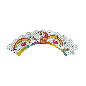 Wrapper para Cupcake - Unicórnio - 14cm  - 12 unidades - NC Toys - Rizzo